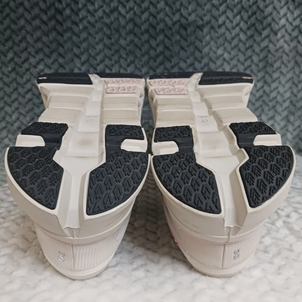 Once We Were Warriors Women's Athletic Trainers in White and Light Pink